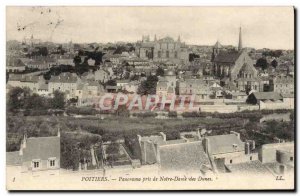 Old Postcard Poitiers Panorama taken of Our Lady of the Dunes