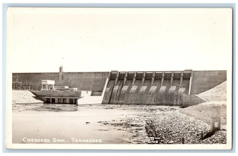 Cherokee Tennessee RPPC Photo Postcard Cherokee Dam c1950's Vintage Unposted
