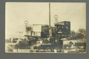 La Porte City IOWA RP c1910 CANNING FACTORY Wagons TRAIN nr Waterloo Vinton