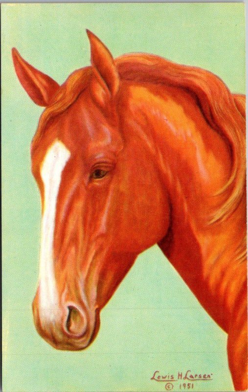 Beautiful Horse Dreamy Painting By Senator Lewis H Larsen Of Utah