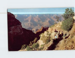 Postcard On Bright Angel Trail Grand Canyon National Park Arizona USA
