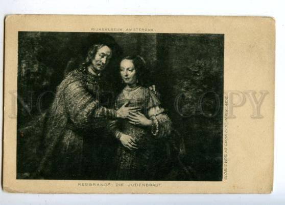 176392 Jewish Bride by REMBRANDT Vintage postcard