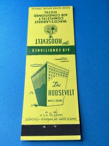 Matchbook Cover - Roosevelt Hotel Waco Texas MB156