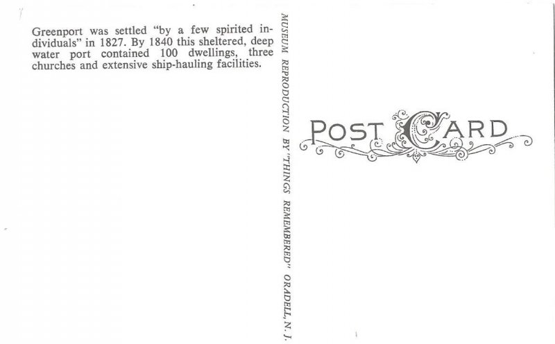 Greenport Long Island in 1840 Settled in 1827