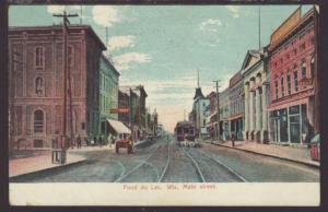 Main Street,Fond Du Lac,WI Postcard 