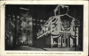 Poughkeepsie NY Crockett Fire House Station c1905 Postcard