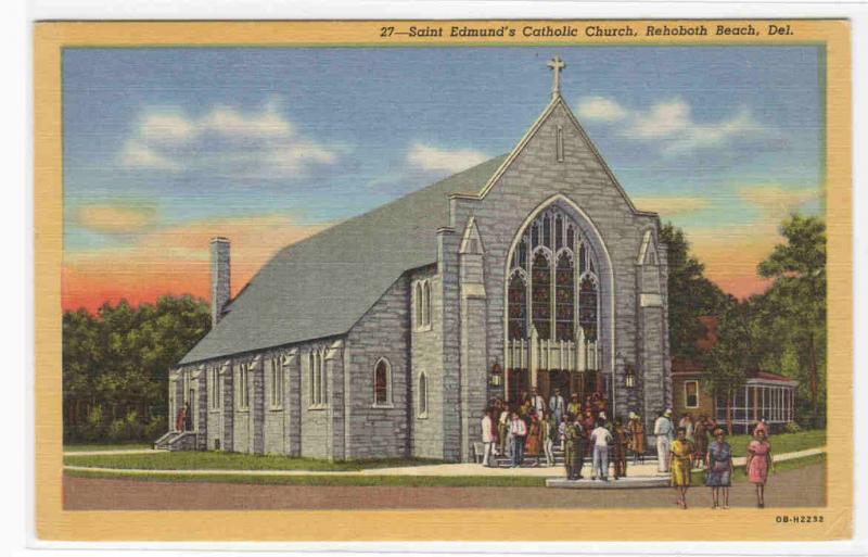 St Edmunds Catholic Church Rehoboth Beach Delaware postcard