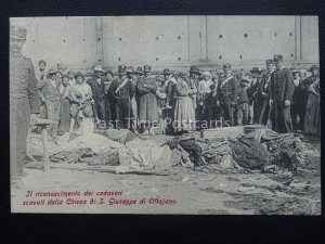 Italia Vesuvius Eruzione Del Vesuvio Cadaveri Scavati Dalla Chiesa c1906 Raro Pc