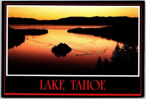 VINTAGE CONTINENTAL SIZE POSTCARD VIEW OF LAKE TAHOE - SCENE 4