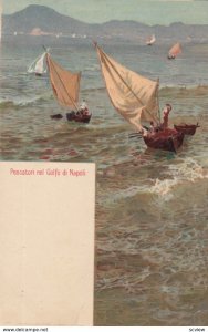 Pescatori nel Golfo di Napoli, Italy, 1890s