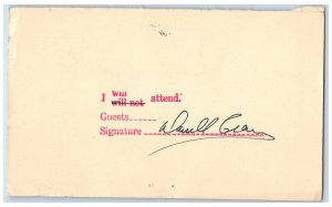1952 I Will Attend William L Howell MD Washington 6 DC Vintage Postal Card