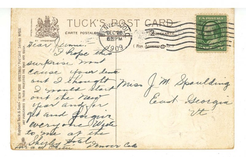 Greeting - New Year       (Tuck Series 600)