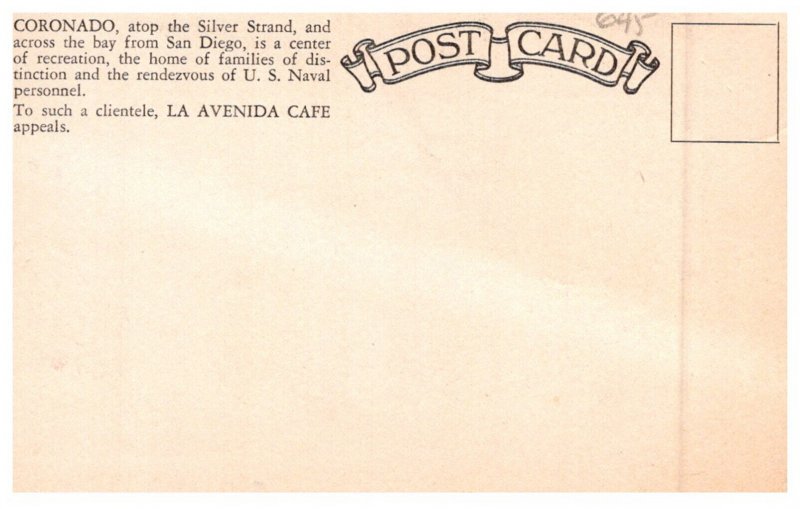 California   Coronado  La Avenida Cafe