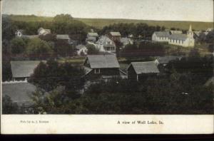 Wall Lake IA General View c1910 Postcard rpx