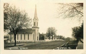 Lowden Iowa Lutheran Church RPPC Photo Postcard 21-12949