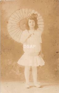 C70/ Boise Idaho Id Real Photo RPPC Postcard c1910 Beautiful Girl Umbrella