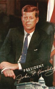 Vintage Postcard Portrait of John F. Kennedy 35th President of United States