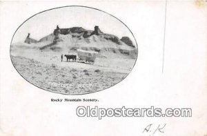 Rocky Mountain Scenery Oregon Trail Unused light writing on front