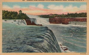 Vintage Postcard 1948 General View Niagara Falls From Prospect Point New York NY