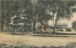 C-1910 Business Mens Club Burlington Wisconsin Reinardy  Hand colored 4101