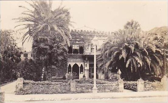 Florida St Augustine The Villa Zorayda Real Photo RPPC