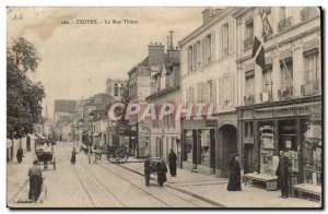 Troyes Old Postcard Rue Thiers