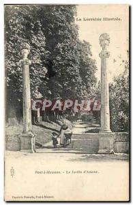 Pont a Mousson Old Postcard The garden of & # 39amour