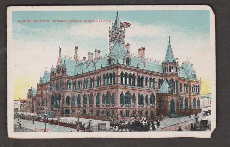 Assize Courts, Strangeways, Manchester Used  In Canada 1910 - Corner Damage