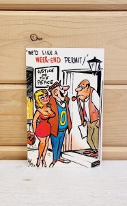 Vintage Postcard Plastichrome 1950s Humor Marriage 3.5 x 5.5 Unused CHROME