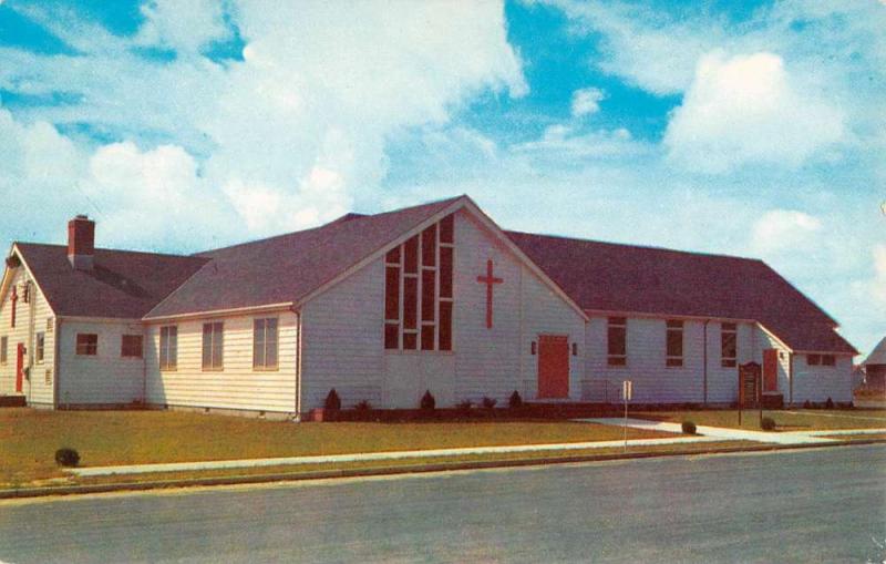 Sea Isle City New Jersey Methodist Church Street View Vintage Postcard K59464