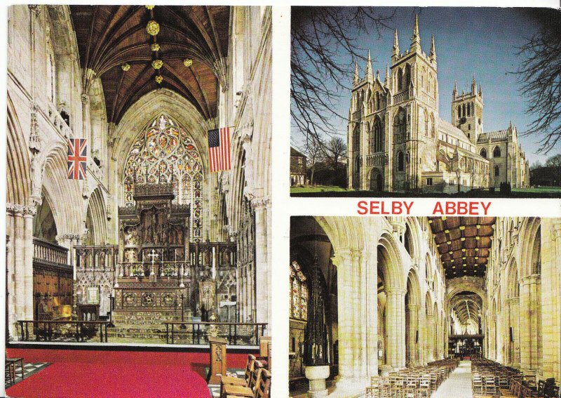 Yorkshire Postcard - Views of Selby Abbey   AB1662