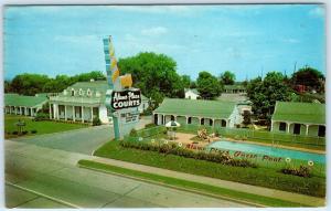 NASHVILLE, Tennessee  TN    Roadside ALAMO PLAZA HOTEL COURTS  1959  Postcard