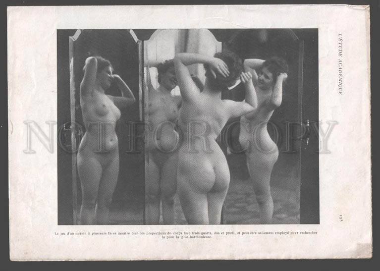 092727 ART NOUVEAU FRENCH NUDE RISQUE GIRS phototypes #125-128