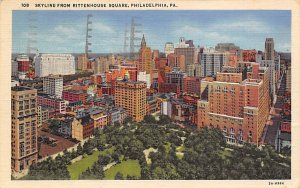 Skyline from Rittenhouse Square Philadelphia, Pennsylvania PA