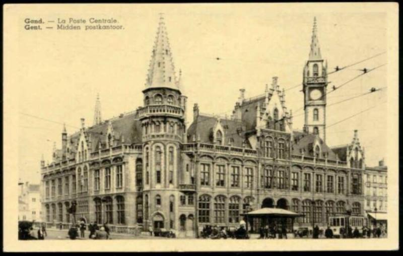 belgium, GAND GENT, Central Post Office (1930s)