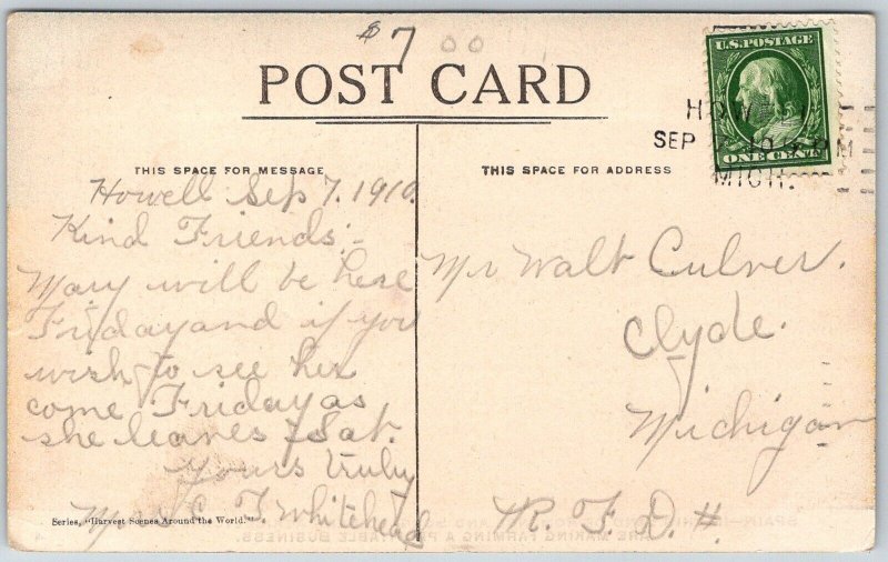 Spain c1910 Farming Postcard Agricultural Harvesting Machinery