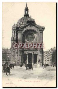 Postcard Old Paris Eglise Saint Augustine