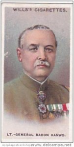 Wills Cigarette Card Allied Army Leaders No 33 Lt Gen Baron Kanwe