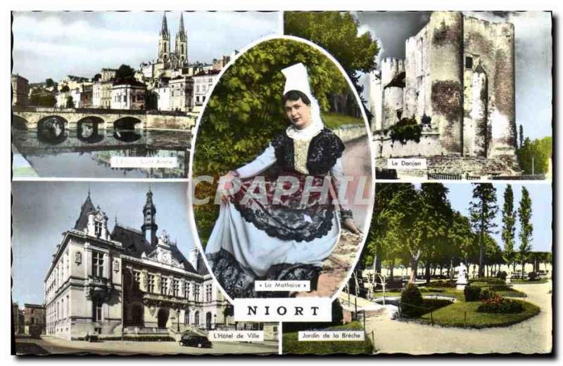 Modern Postcard Niort L & # 39Hotel Town L & # 39eglise Saint Andre The keep ...