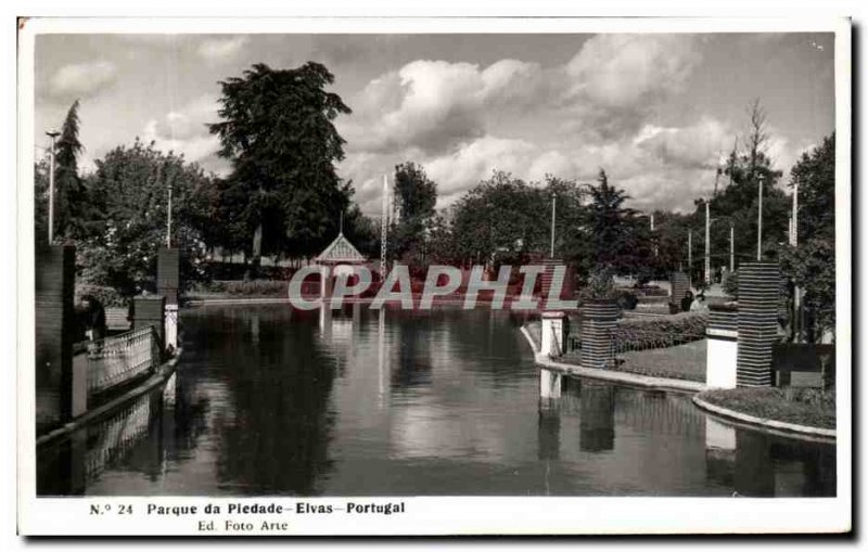 Old Postcard Parque De Piedade Elvas Portugal