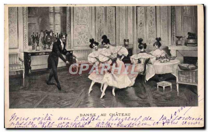 Old Postcard Dancing in the castle