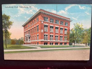 Vintage Postcard 1914 Galesburg (Business) Club, Galesburg, Illinois (IL)