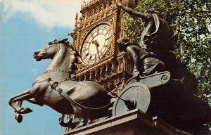 uk1761 big ben and the boadicea statue london real photo uk