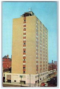 Louisville Kentucky KY Postcard Trinity Towers Apartments Building Cars 1966