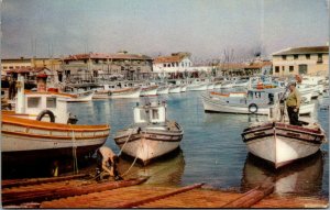 Vtg Fishermans Wharf Marina Docks Boats San Francisco California CA Postcard