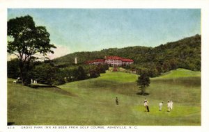 PC GOLF, NC, ASHEVILLE, GROVE PARK INN FROM GOLF COUR, Vintage Postcard (b45836)