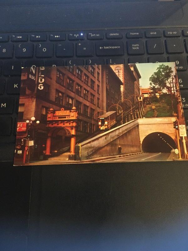 Vintage Postcard; Angel's Flight Souvenir Ticket, Los Angeles , shortest railway