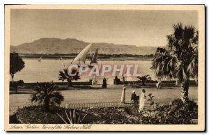 Postcard Ancient Egypt Egypt Luxor Golden View of the Thebans Hills