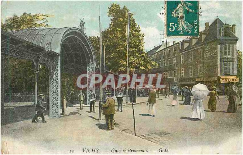 Postcard Old Vichy Galeirie Promenoir Tobacco