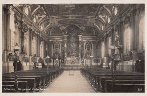 Burgersaal Munchen Kirche Inneres Real Photo Postcard